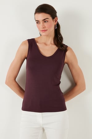 Lela Slim Fit V Yaka Kalın Askılı 2' li Paket Bluz Bayan BLUZ 5864384S2