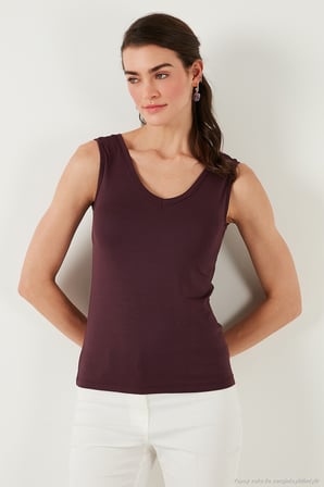 Lela Slim Fit V Yaka Kalın Askılı 2' li Paket Bluz Bayan BLUZ 5864384S2