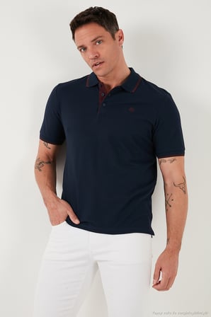 Buratti Pamuklu Slim Fit Şerit Detaylı Düğmeli Polo Yaka 3'lü Paket T Shirt Erkek T SHİRT 5902118S3