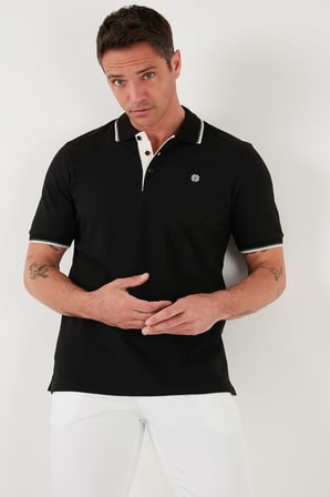 Buratti Pamuklu Slim Fit Şerit Detaylı Düğmeli Polo Yaka 5'li Paket T Shirt Erkek T SHİRT 5902118S5