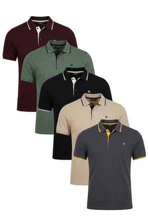 Buratti Pamuklu Slim Fit Şerit Detaylı Düğmeli Polo Yaka 5'li Paket T Shirt Erkek T SHİRT 5902118S5