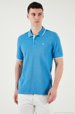 Buratti Pamuklu Slim Fit Şerit Detaylı Düğmeli Polo Yaka 3'lü Paket T Shirt Erkek T SHİRT 5902118S3