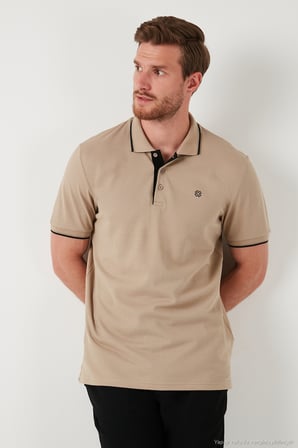 Buratti Pamuklu Slim Fit Şerit Detaylı Düğmeli Polo Yaka 3'lü Paket T Shirt Erkek T SHİRT 5902118S3