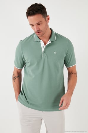 Buratti Pamuklu Slim Fit Şerit Detaylı Düğmeli Polo Yaka 3'lü Paket T Shirt Erkek T SHİRT 5902118S3