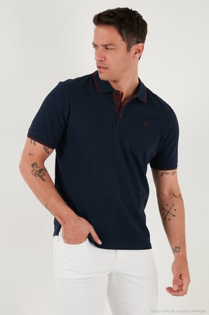 Buratti Pamuklu Slim Fit Şerit Detaylı Düğmeli Polo Yaka 3'lü Paket T Shirt Erkek T SHİRT 5902118S3