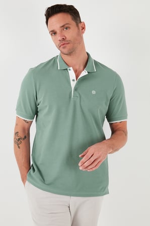 Buratti Pamuklu Slim Fit Şerit Detaylı Düğmeli Polo Yaka 4'lü Paket T Shirt Erkek T SHİRT 5902118S4