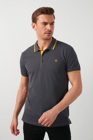 Buratti Pamuklu Slim Fit Şerit Detaylı Düğmeli Polo Yaka 4'lü Paket T Shirt Erkek T SHİRT 5902118S4