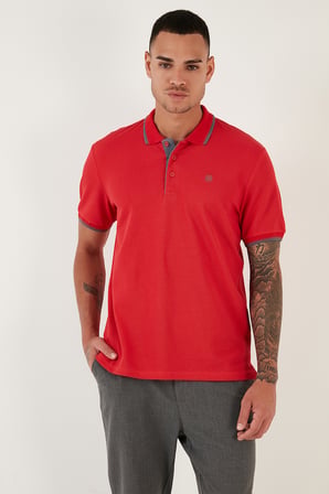 Buratti Pamuklu Slim Fit Şerit Detaylı Düğmeli Polo Yaka 4'lü Paket T Shirt Erkek T SHİRT 5902118S4