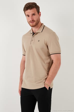 Buratti Pamuklu Slim Fit Şerit Detaylı Düğmeli Polo Yaka 4'lü Paket T Shirt Erkek T SHİRT 5902118S4