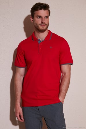 Buratti Pamuklu Slim Fit Şerit Detaylı Düğmeli Polo Yaka 5'li Paket T Shirt Erkek T SHİRT 5902118S5