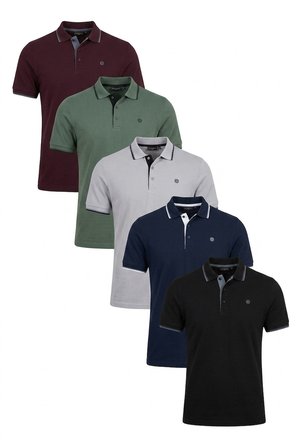 Buratti Pamuklu Slim Fit Şerit Detaylı Düğmeli Polo Yaka 5'li Paket T Shirt Erkek T SHİRT 5902118S5
