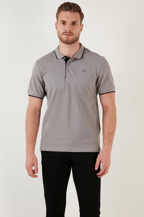 Buratti Pamuklu Slim Fit Şerit Detaylı Düğmeli Polo Yaka 5'li Paket T Shirt Erkek T SHİRT 5902118S5