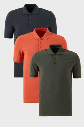 Buratti Pamuklu Regular Fit Düğmeli Polo Yaka 3'lü Paket T Shirt Erkek T SHİRT 5902127S3