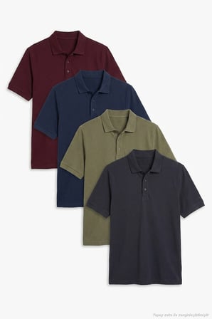 Buratti Pamuklu Regular Fit Düğmeli Polo Yaka 4'lü Paket T Shirt Erkek T SHİRT 5902127S4