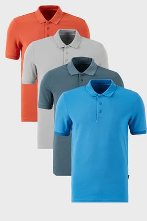 Buratti Pamuklu Regular Fit Düğmeli Polo Yaka 4'lü Paket T Shirt Erkek T SHİRT 5902127S4