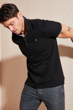 Buratti Pamuklu Slim Fit Düğmeli 2'li Paket Polo Yaka T Shirt Erkek POLO YAKA T SHİRT 5902118S2