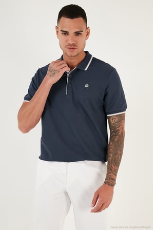 Buratti Pamuklu Slim Fit Düğmeli 2'li Paket Polo Yaka T Shirt Erkek POLO YAKA T SHİRT 5902118S2