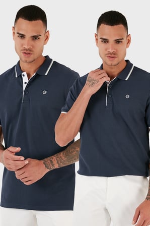 Buratti Pamuklu Slim Fit Düğmeli 2'li Paket Polo Yaka T Shirt Erkek POLO YAKA T SHİRT 5902118S2