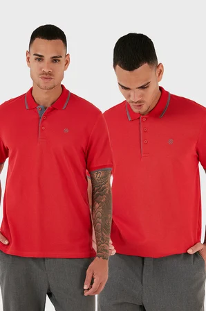 Buratti Pamuklu Slim Fit Düğmeli 2'li Paket Polo Yaka T Shirt Erkek POLO YAKA T SHİRT 5902118S2