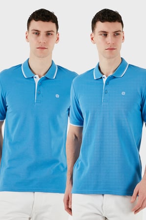 Buratti Pamuklu Slim Fit Düğmeli 2'li Paket Polo Yaka T Shirt Erkek POLO YAKA T SHİRT 5902118S2