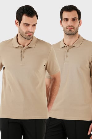Buratti Pamuk Regular Fit Düğmeli 2'li Paket Polo Yaka T Shirt Erkek POLO YAKA T SHİRT 5902127S2