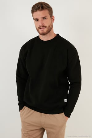 Buratti Regular Fit Bisiklet Yaka Şardonlu 2'li Paket Sweat Erkek SWEAT 5905255S2