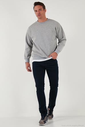 Buratti Regular Fit Bisiklet Yaka Şardonlu 2'li Paket Sweat Erkek SWEAT 5905255S2