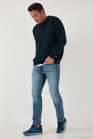 Buratti Regular Fit Bisiklet Yaka Şardonlu 2'li Paket Sweat Erkek SWEAT 5905255S2