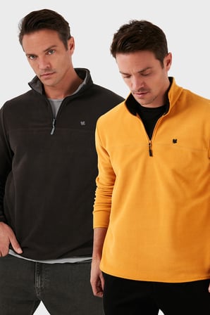 Buratti Slim Fit Anti-Pilling Tüylenme Yapmayan Şardonlu Soğuk Geçirmez  2'li Paket Polar Erkek POLAR 5906001S2