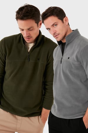 Buratti Slim Fit Anti-Pilling Tüylenme Yapmayan Şardonlu Soğuk Geçirmez  2'li Paket Polar Erkek POLAR 5906001S2