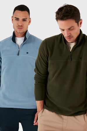 Buratti Slim Fit Anti-Pilling Tüylenme Yapmayan Şardonlu Soğuk Geçirmez  2'li Paket Polar Erkek POLAR 5906001S2