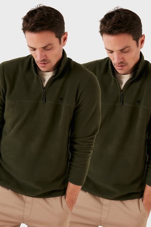 Buratti Slim Fit Anti-Pilling Tüylenme Yapmayan Şardonlu Soğuk Geçirmez  2'li Paket Polar Erkek POLAR 5906001S2