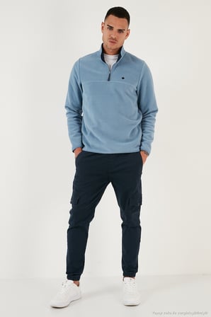 Buratti Slim Fit Anti-Pilling Tüylenme Yapmayan Şardonlu Soğuk Geçirmez  2'li Paket Polar Erkek POLAR 5906001S2