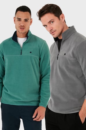 Buratti Slim Fit Anti-Pilling Tüylenme Yapmayan Şardonlu Soğuk Geçirmez  2'li Paket Polar Erkek POLAR 5906001S2