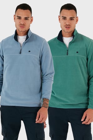 Buratti Slim Fit Anti-Pilling Tüylenme Yapmayan Şardonlu Soğuk Geçirmez  2'li Paket Polar Erkek POLAR 5906001S2