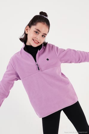 Lela Yumuşak Dokulu Fermuarlı Dik Yaka Şardonlu 2'li Paket Polar Çocuk POLAR 5905002S2