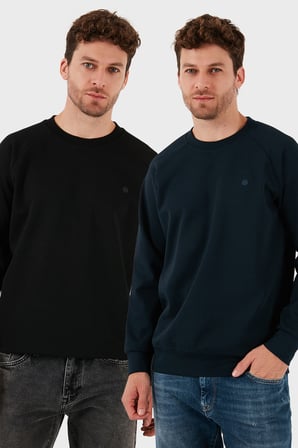 Buratti Streç Pamuklu Relaxed Fit Bisiklet Yaka 2'li Paket Sweat Erkek SWEAT 5901210S2