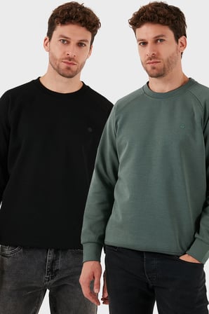 Buratti Streç Pamuklu Relaxed Fit Bisiklet Yaka 2'li Paket Sweat Erkek SWEAT 5901210S2