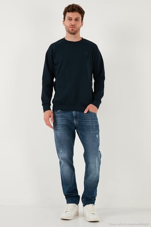 Buratti Streç Pamuklu Relaxed Fit Bisiklet Yaka 2'li Paket Sweat Erkek SWEAT 5901210S2