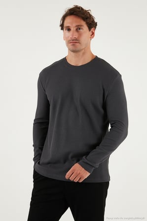 Buratti Pamuklu Bisiklet Yaka Normal Kalıp Basic 2'li Paket Sweat Erkek SWEAT 5905073S2