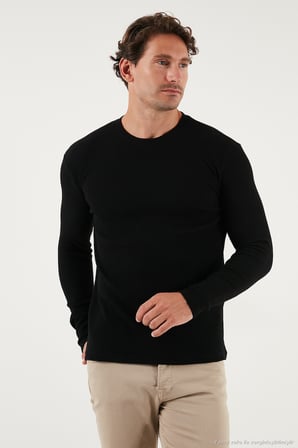 Buratti Pamuklu Bisklet Yaka Normal Kalıp Basic 3'lü Paket Sweat Erkek SWEAT 5905073S3