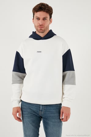 Buratti Pamuklu Relaxed Fit Kapüşonlu İçi Tüylü Yumuşak Şardonlu 2' li Paket Sweat Erkek SWEAT 5905299S2