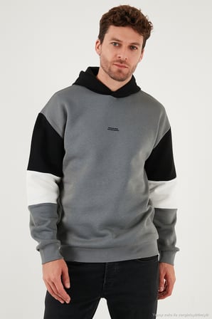Buratti Pamuklu Relaxed Fit Kapüşonlu İçi Tüylü Yumuşak Şardonlu 2' li Paket Sweat Erkek SWEAT 5905299S2