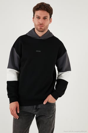Buratti Pamuklu Relaxed Fit Kapüşonlu İçi Tüylü Yumuşak Şardonlu 2' li Paket Sweat Erkek SWEAT 5905299S2