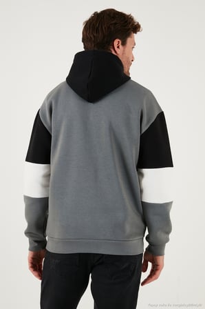 Buratti Pamuklu Relaxed Fit Kapüşonlu İçi Tüylü Yumuşak Şardonlu 2' li Paket Sweat Erkek SWEAT 5905299S2