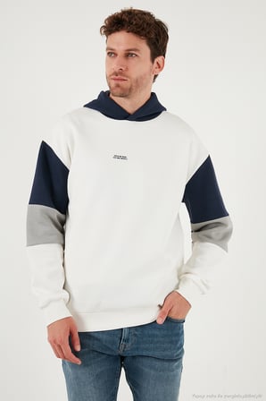 Buratti Pamuklu Relaxed Fit Kapüşonlu İçi Tüylü Yumuşak Şardonlu 2' li Paket Sweat Erkek SWEAT 5905299S2