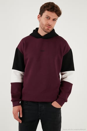 Buratti Pamuklu Relaxed Fit Kapüşonlu İçi Tüylü Yumuşak Şardonlu 2' li Paket Sweat Erkek SWEAT 5905299S2