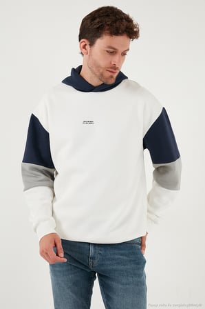 Buratti Pamuklu Relaxed Fit Kapüşonlu İçi Tüylü Yumuşak Şardonlu 2' li Paket Sweat Erkek SWEAT 5905299S2