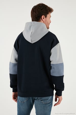 Buratti Pamuklu Relaxed Fit Kapüşonlu İçi Tüylü Yumuşak Şardonlu 2' li Paket Sweat Erkek SWEAT 5905299S2