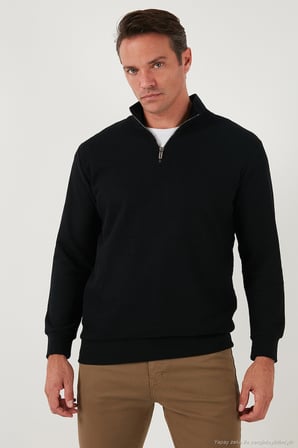 Buratti Pamuklu Regular Fit Yarım Fermuarlı Dik Yaka 2'li Paket Sweat Erkek SWEAT 5905716S2